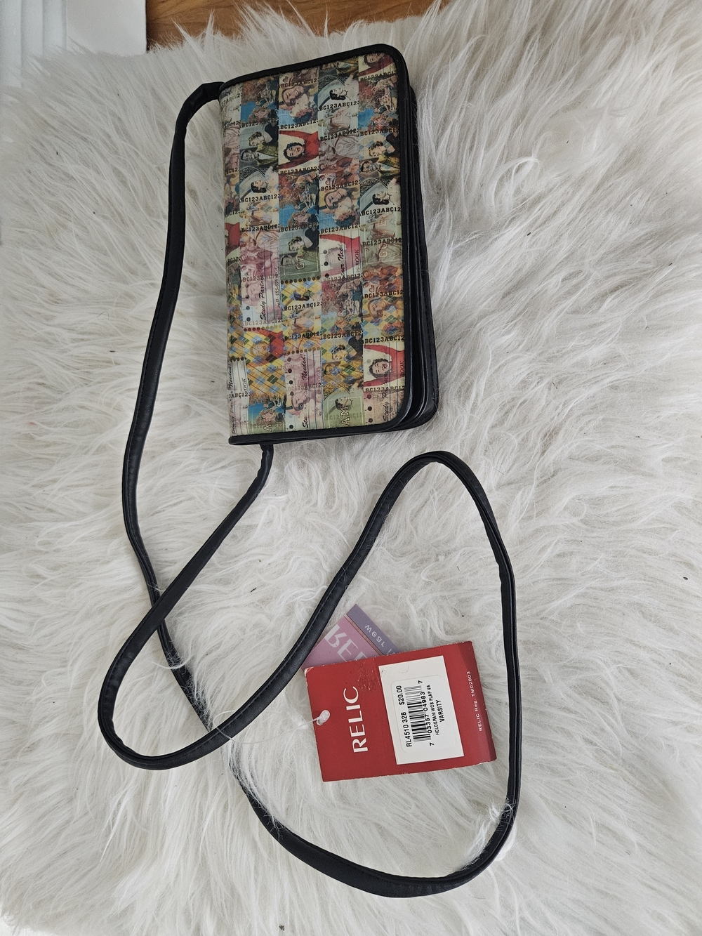 Relic Multicolor Patchwork Crossbody with Black Trim